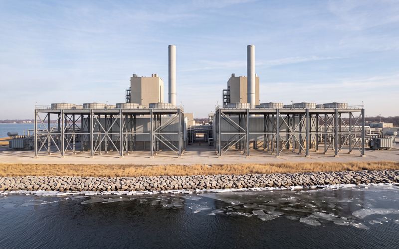 Lake side of the energy block