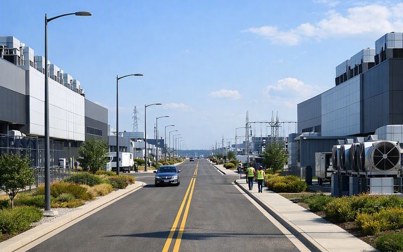 Campus spine road