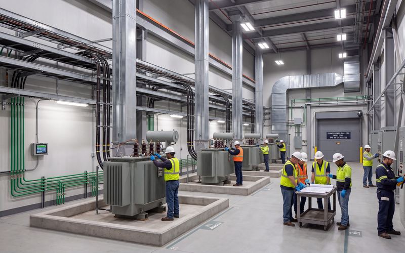 Medium-voltage transformer bay